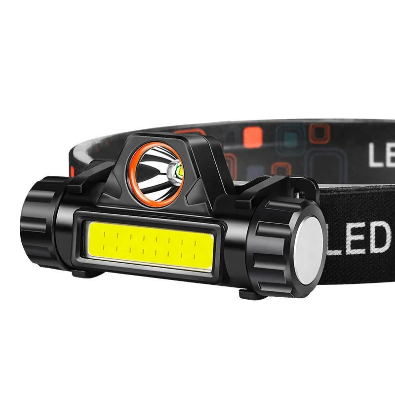 2021 Popular Mining XPE LED Headlamp Rechargeable COB Running Camping Head Lamp Stepless Dimming Flashlight Headlamps