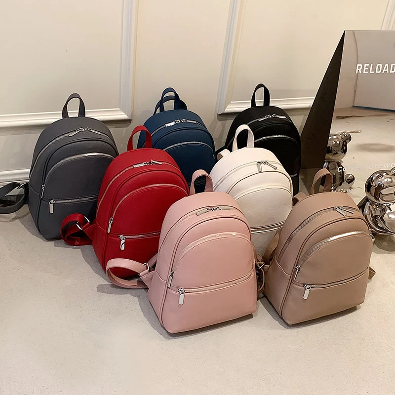 High Quality Women Pu Leather Backpacks School Bags for Teenager Girls Fashion Backpack handbags