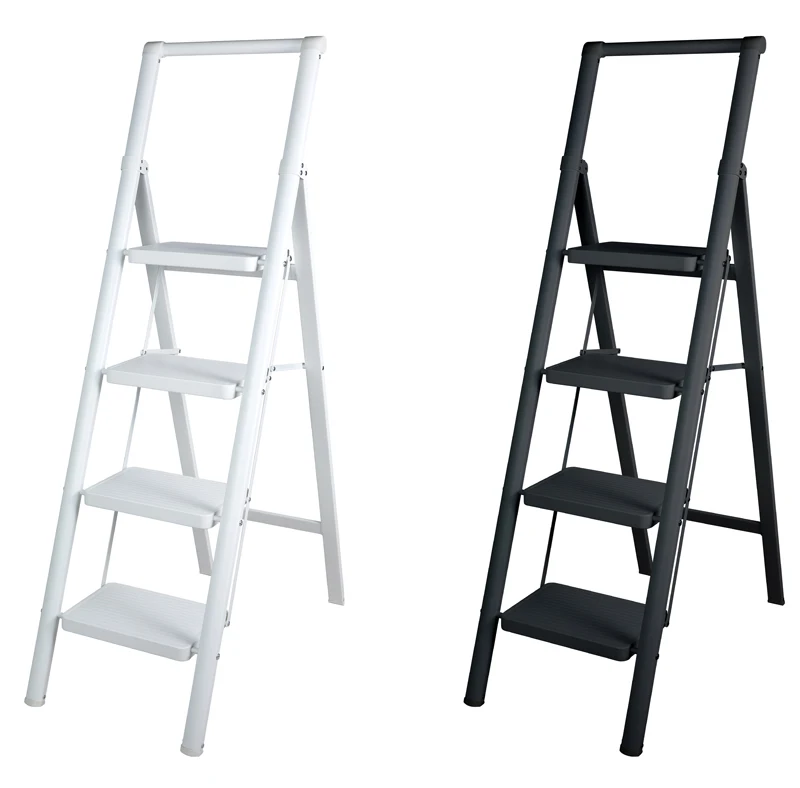 Portable Handrail Steel Folding Ladder 3/4/5 Steps Household Stairs Ladder With Wide Pedal