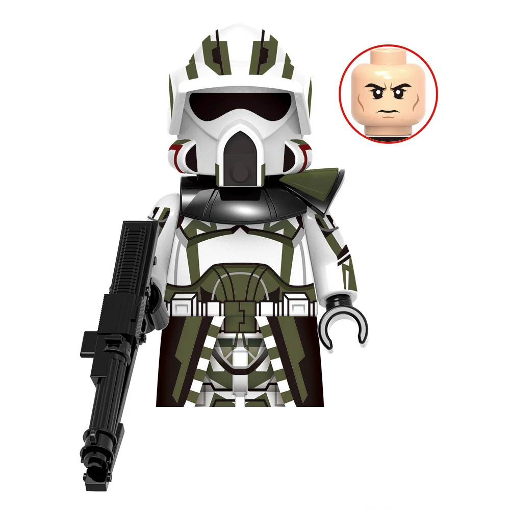 G0127 Space Wars Clone Forest Kamino Jungle Camo ARF Trooper Commander Trauma SW Model Building Block Figure Toy Juguete