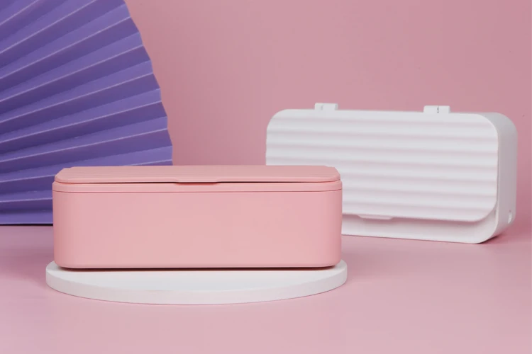 Newest Design Household Pink Cleaning makeup brush Machine Jewelry Watch Digital Ultrasonic Cleaner