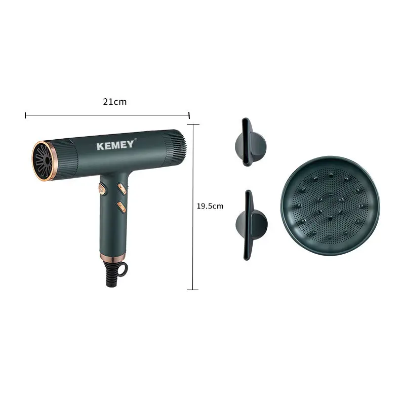 KEMEY KM-2062 Fast drying 110000RPM High Speed Hair Dryer 1500W Blow Dryer Negative lon Hair Care Styler Low Noise Hairdryer