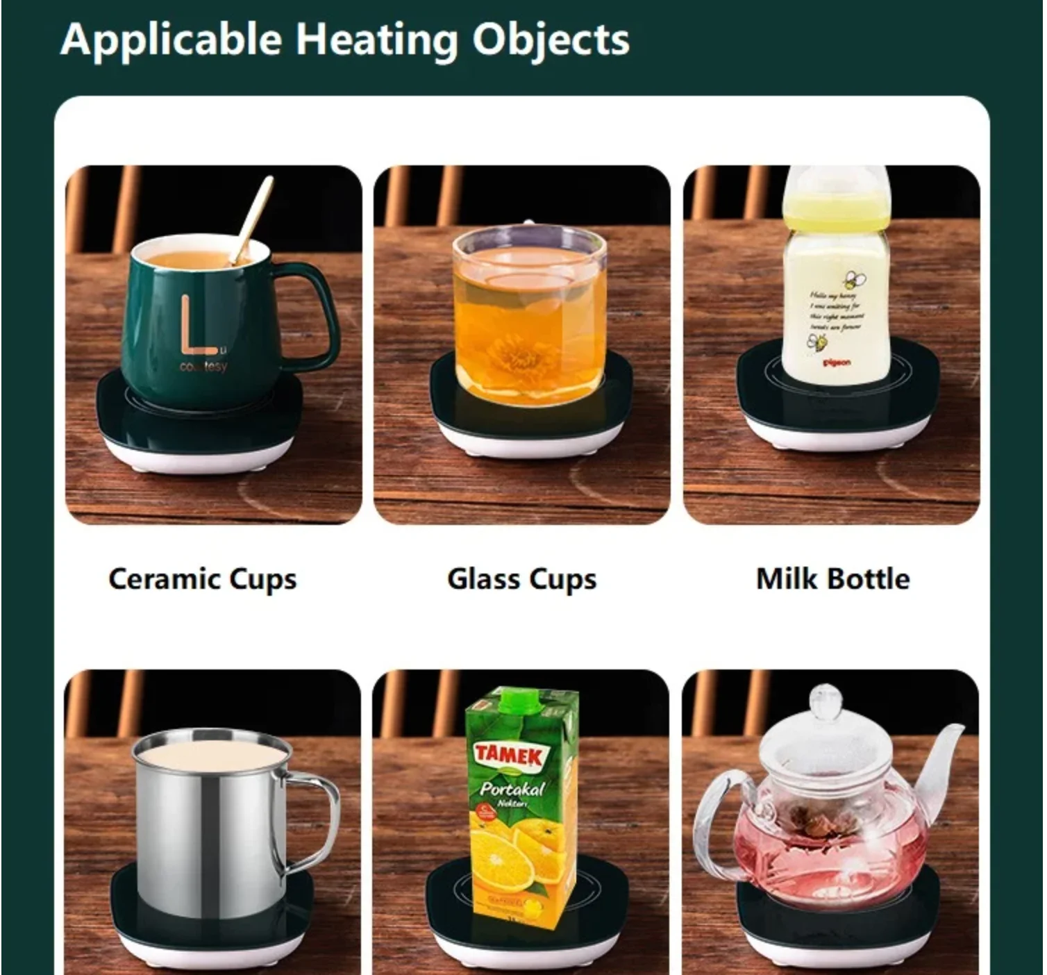 Business Gift Set Self Heating Coffee Mug Temperature Control Smart Mug Warmer Wireless Heated Thermostatic Ceramic Electric Cup