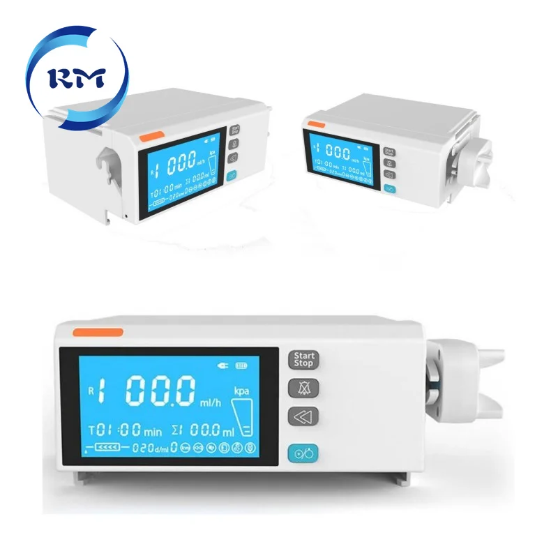 Medical portable dual-channel auto-injection pump intravenous infusion electronic syringe pump