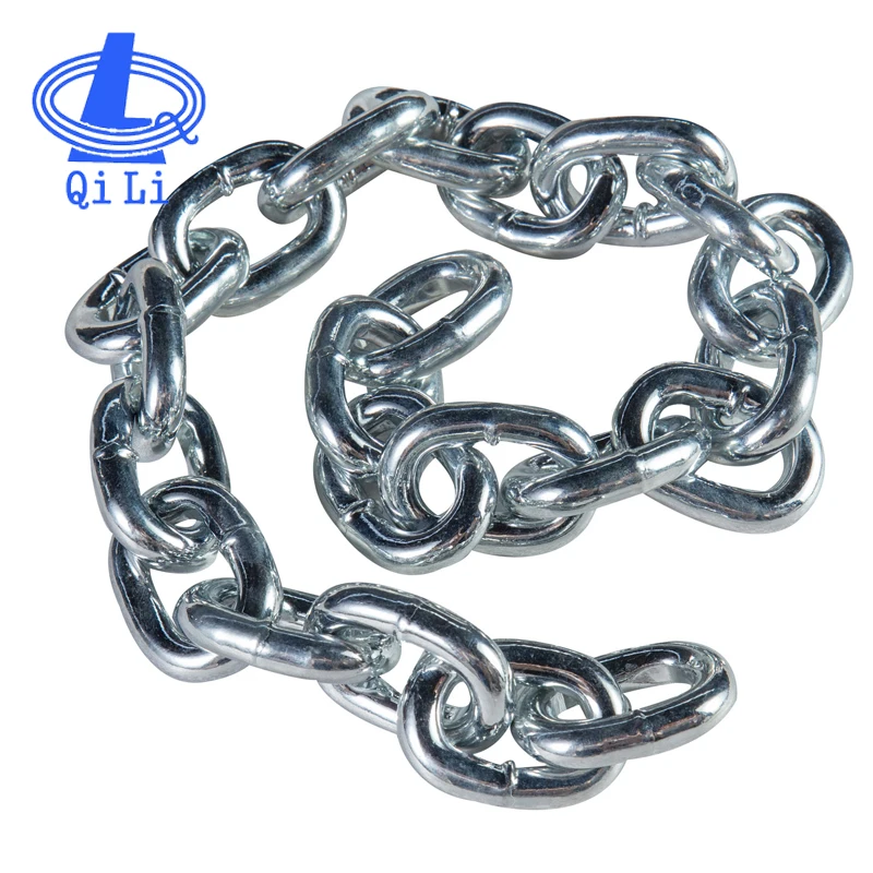 DIN766 galvanized smooth welded short link chain