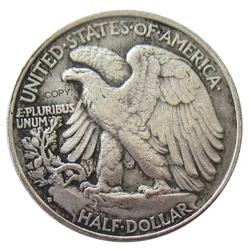 Reproduction 1916 P/D/S  Walking Liberty Half Dollar Silver Plated Decorative Commemorative Coins