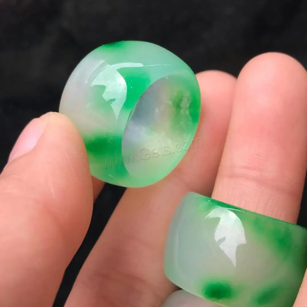 wholesale gemstone jade rings natural stone 17mm 1557433