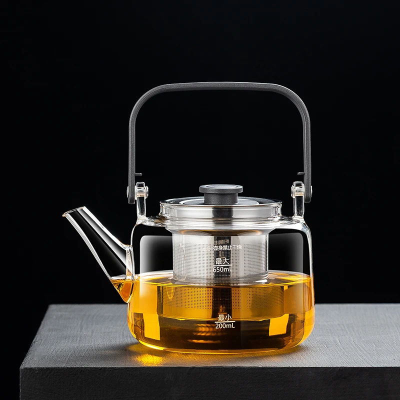 Customized Steam Kettle Tea Maker Christmas All In One Teapot Diffuser With Glass Infuser