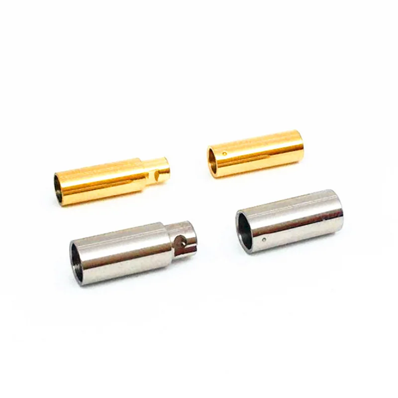 1.8-5 mm Inside Hole Stainless Steel Spring Clasps For Round Leather Bracelet 4203