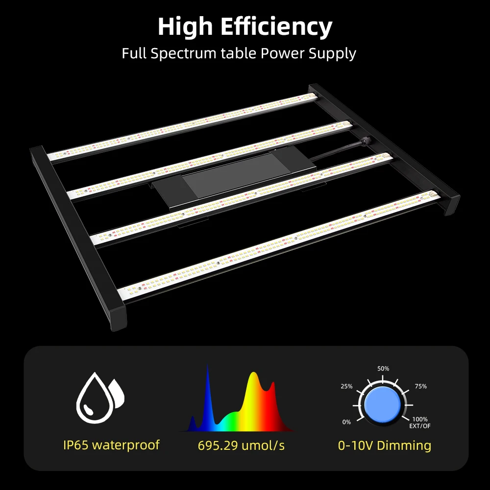 OEM/ODM factory customized Full spectrum Led Grow Light Dimmable 240W 4 Bar led grow lights for hydroponic indoor plants