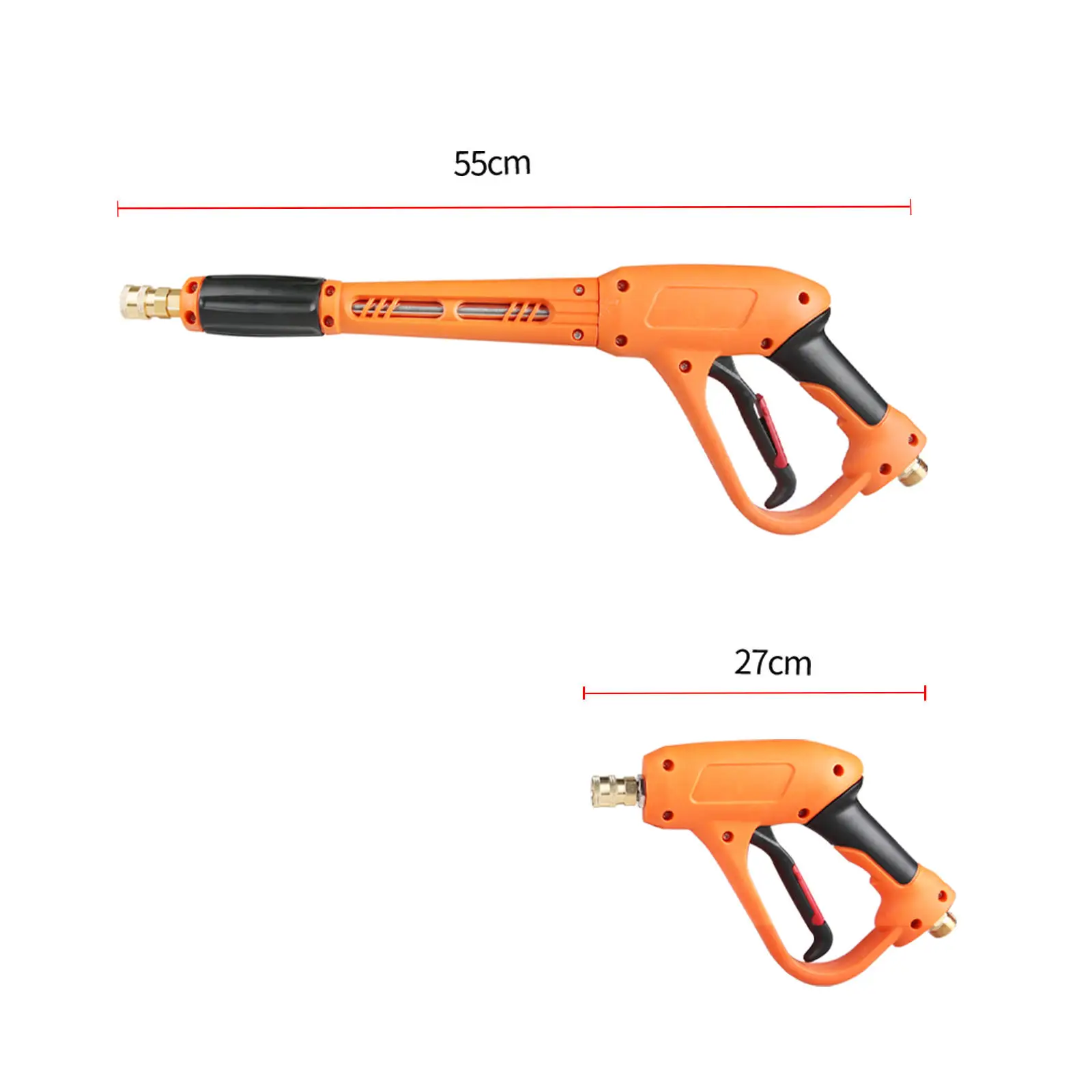 SPS Water Pressure Gun Water Spray Long Foam Lance With 5 Color Nozzles Orange High Carwash Gun