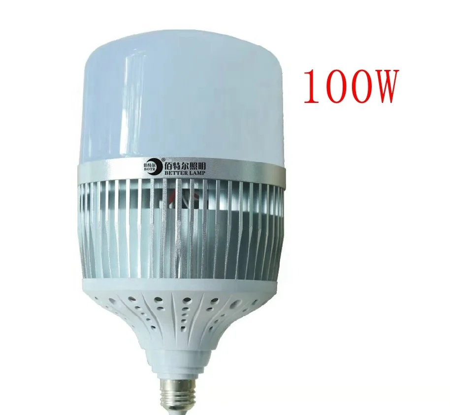 High Lumen T Shape SMD LED Light Bulbs E27/E40 10W/30W/50W/100W Power White Warm Yellow for Residential Warehouse Use