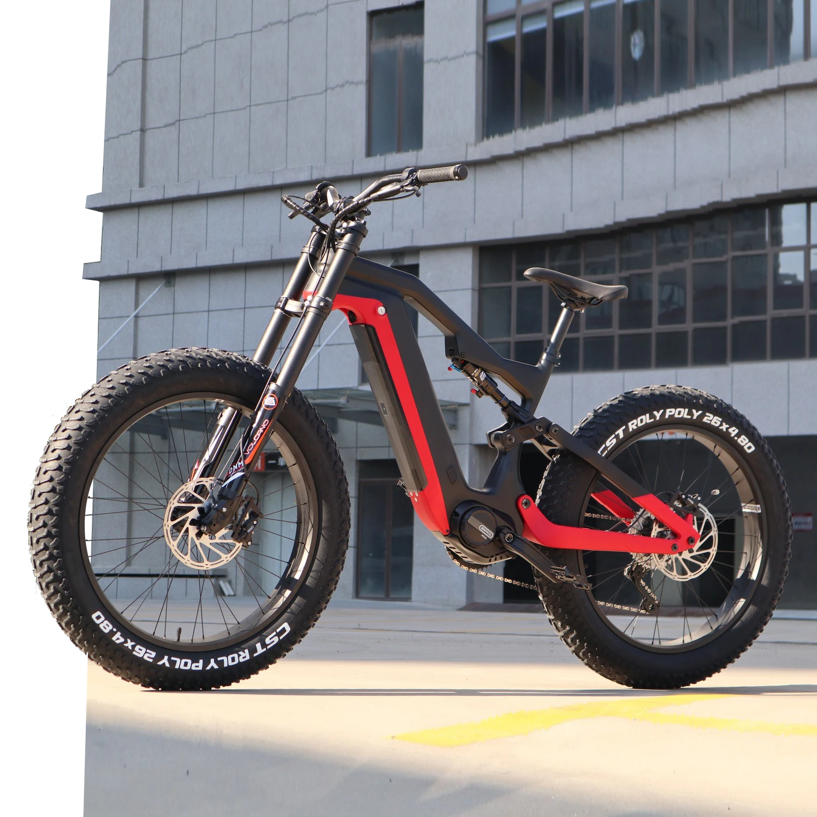 M560 Bafang Mid Drive Electric Fatbike Rockshox Carbon Ebike Full Suspension E Fatbike