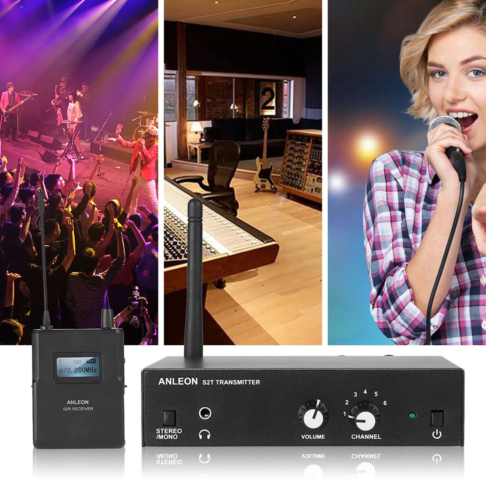 Original For ANLEON S2 Wireless In Ear Monitor Earphones In-ear Monitor System For Stage