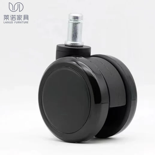 60mm noise free PU home furniture component office chair caster office chair wheels