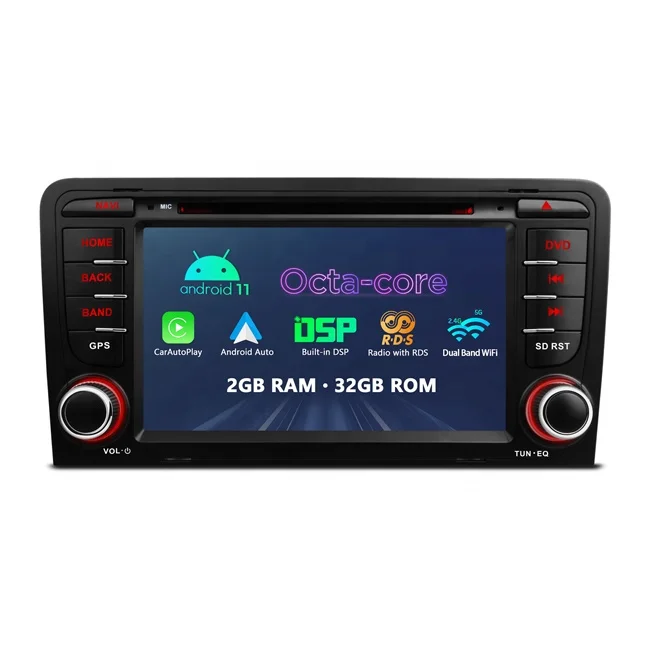 7 inch Car Touch Screen Android Stereo With Dual UI Switchable Support 1080P Video Screen Mirroring Split Screen for Audi A3