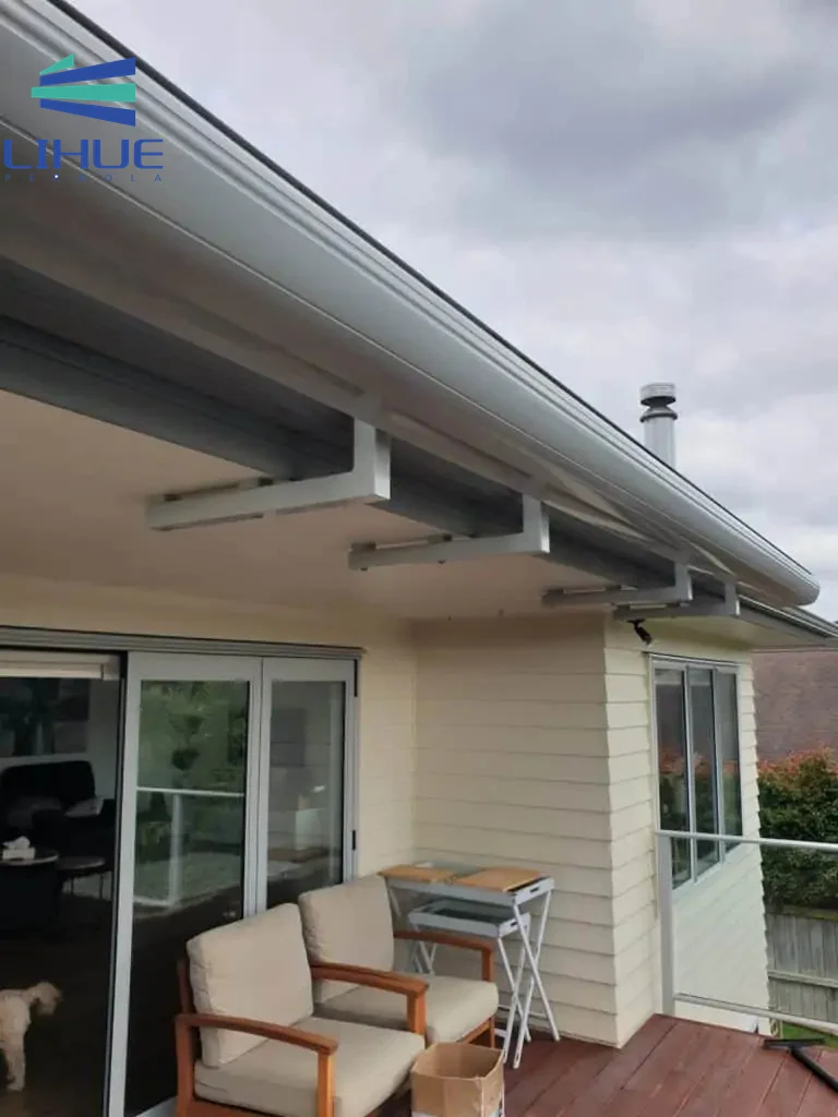 Outdoor Sunshade Automatic Retractable Side Awning/Aluminum Rolling Awning Door Canopy Auvent