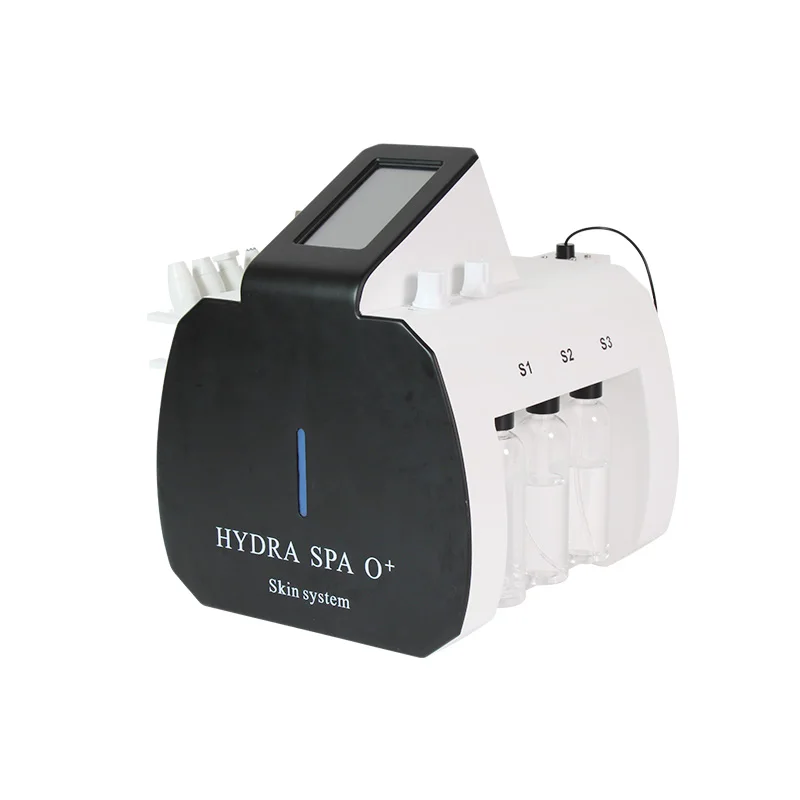 Korean facial machine 8 in 1 hydradermabrasion microdermabrasion vacuum blackhead removal factional rf skin tightening face lift