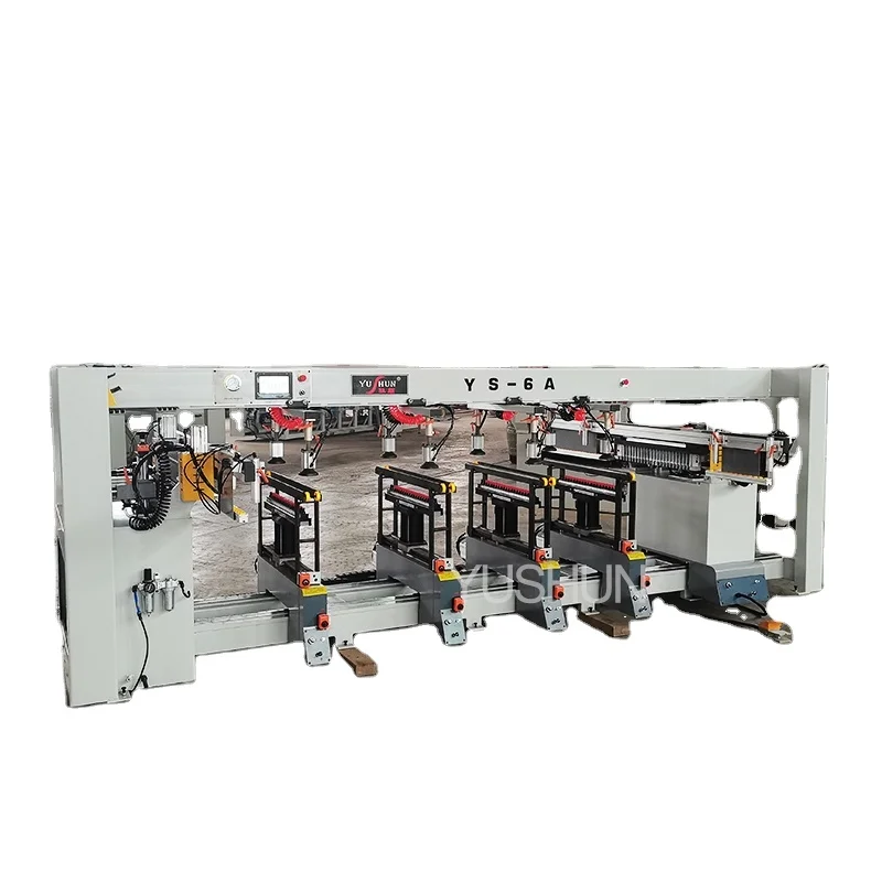 Woodworking six rows horizontal boring drilling machine for furnitures