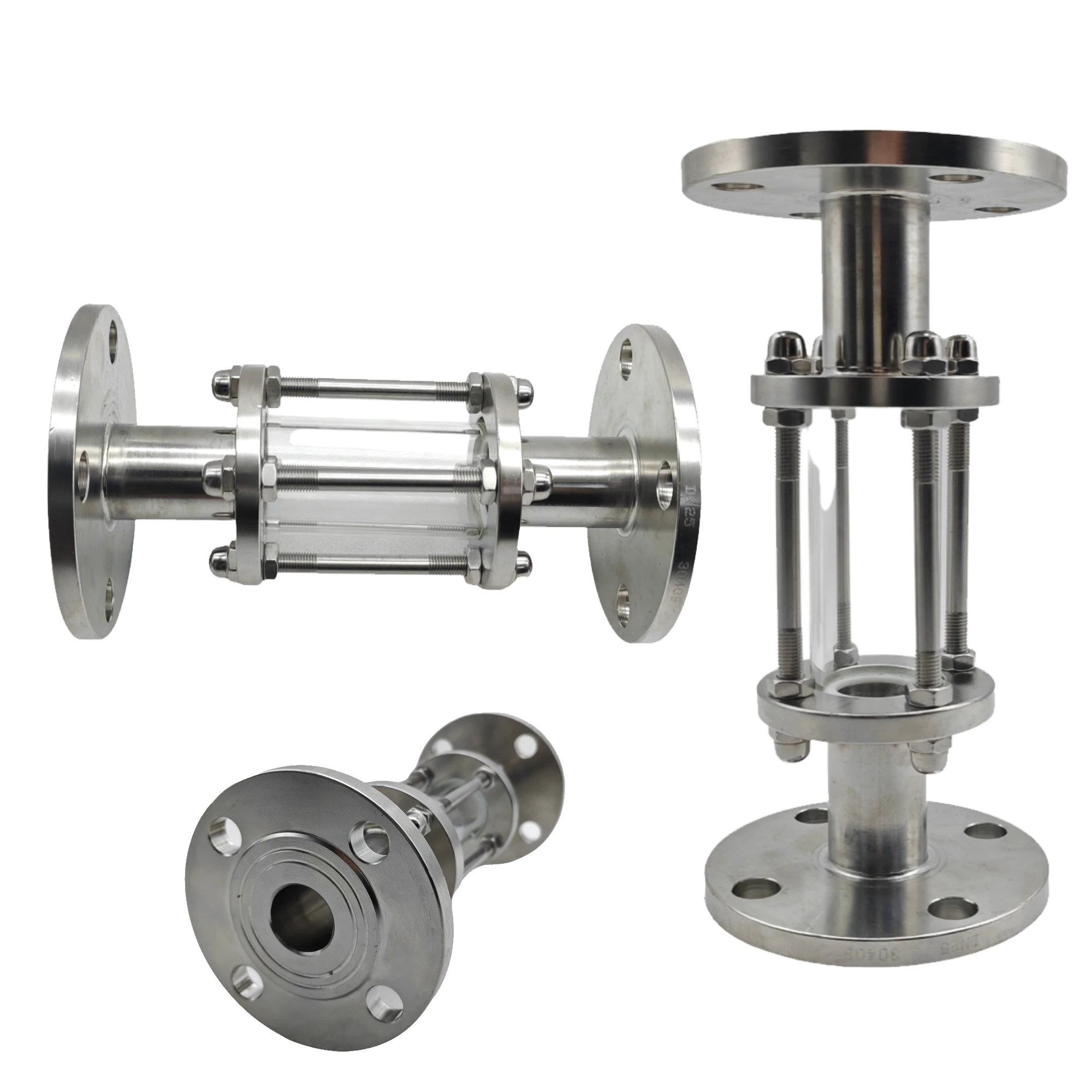 CNJS Flange Sight Glass 304 Stainless Steel Mirror Straight Through View Window Sight Glass DN15-DN50