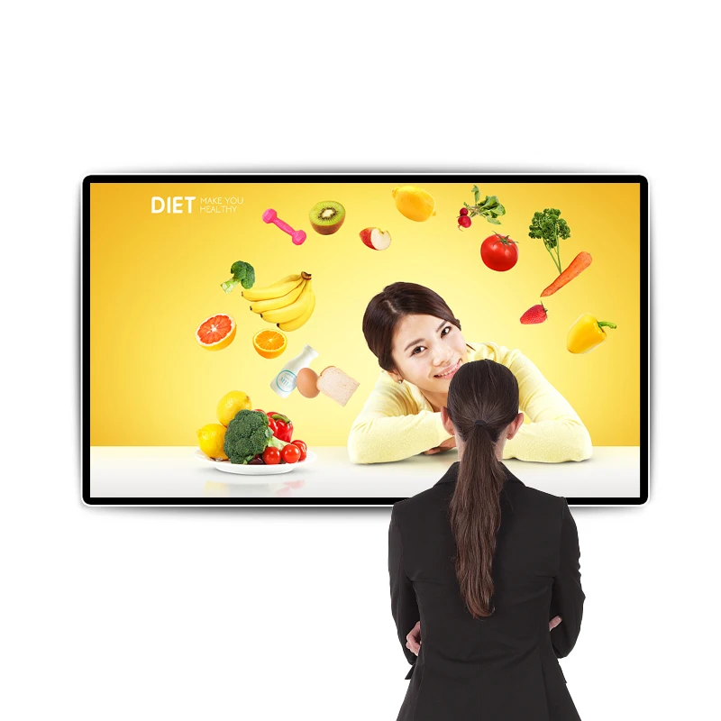 Automatically Horizontal And Vertical Display 17Inch Wall Mounted Display Internet Advertising Machines For Sale