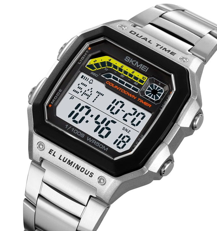 SKMEI #2307 wholesale LED Display plastic case custom logo sport man couple wrist watch waterproof