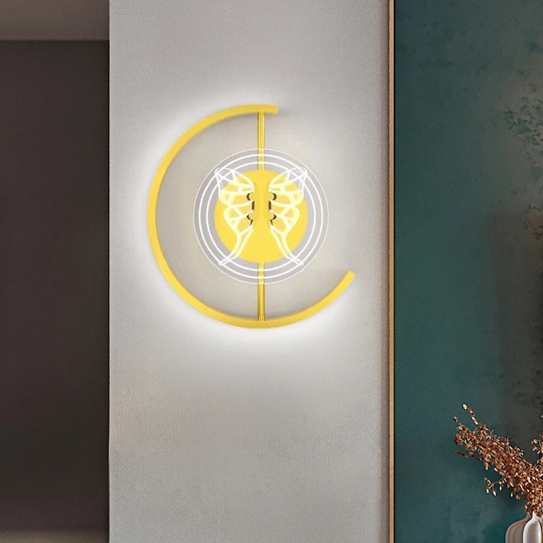 Wall Lamps Nordic Minimalist Wall Light With Butterfly  New Style Vintage Nordic Mounted Art Deco Modern Wall Lamp