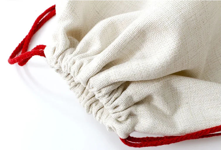 USA Warehouse Wholesale Cotton Storage Christmas Gift Bag Drawstring Blank Plain Sublimation Santa Sacks