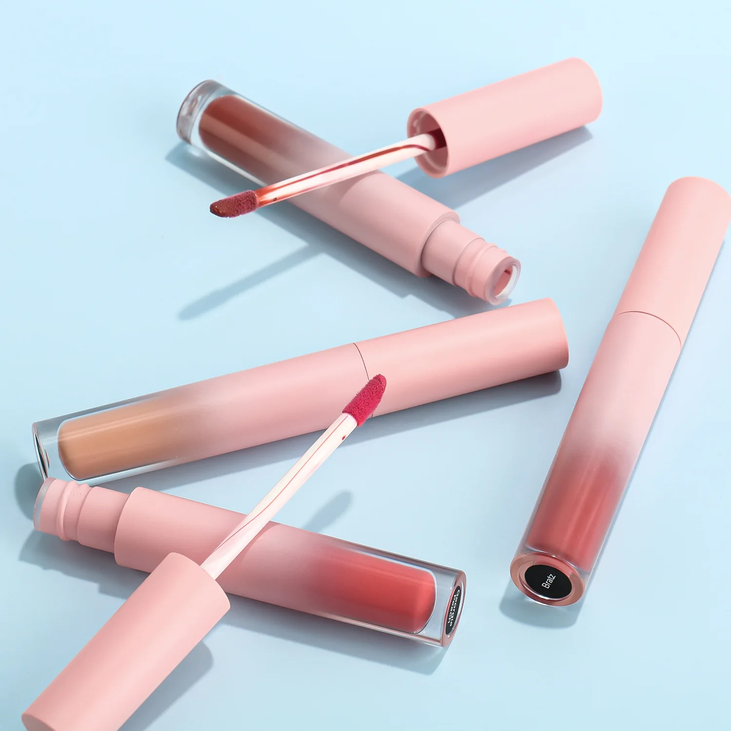 High Quality Private Label Cruelty Free Lip Stick Wow Waterproof Pink Tube Matte Lipstick Moisturizing Lip Plumper Lipgloss
