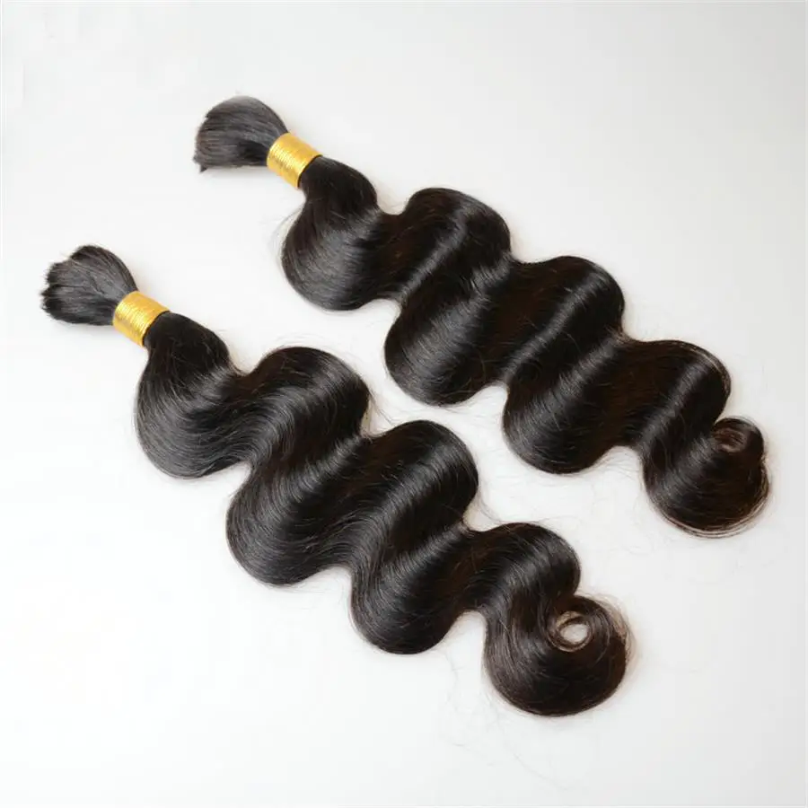 Good Quality 10A Grade Virgin Russian Cuticle Aligned Wet and Wavy Human Hair Extensions Braiding Hair Bulk No Weft