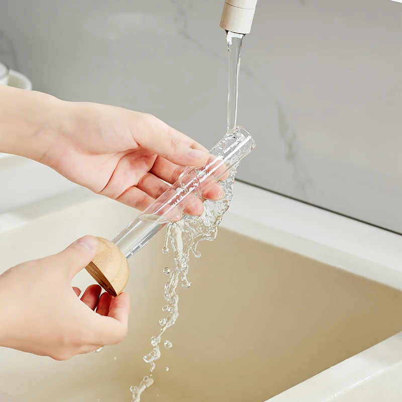 Wholesale Premium Elegant Decorate Wooden Plastic Bamboo Dining Table Study Office Flower Vase for Green Plants