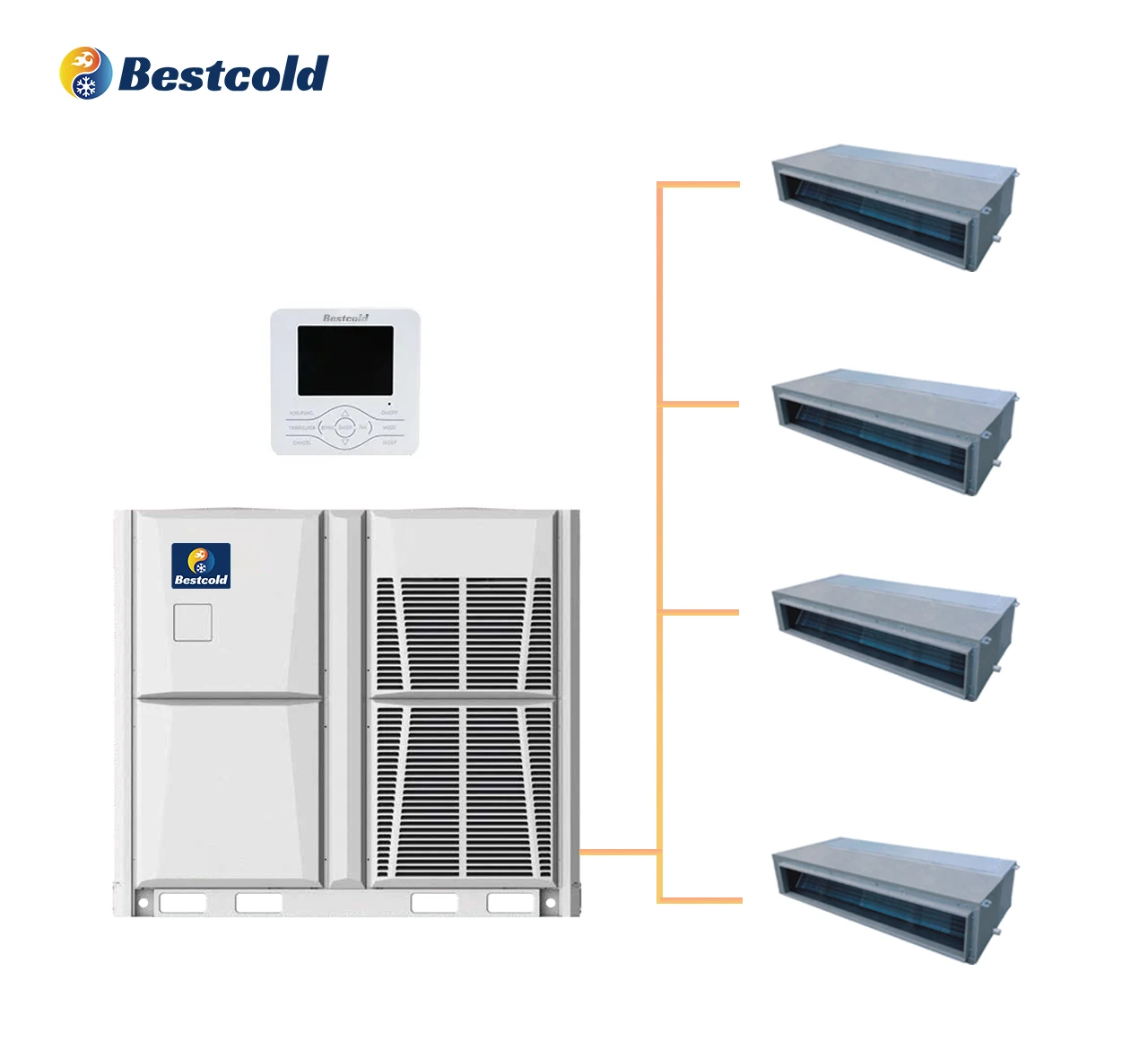 Bestcold Vrv система многозонального кондиционирования воздуха для дома R32/r410a/r290 инвертор бытовой центральный вентилятор кондиционера