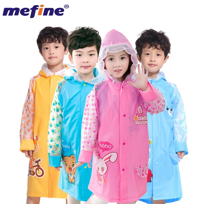 Wholesale foldable pvc fashion rain coat/school bag cover children raincoat MJ-225