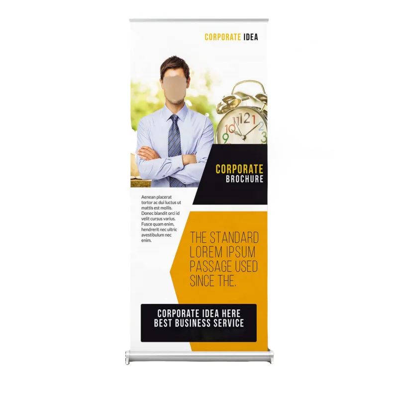 Custom Design Advertising Portable Retractable Aluminum Roll Up Banner 80 X 200 Cm Pull Up Stand Banner Roll Up Banner