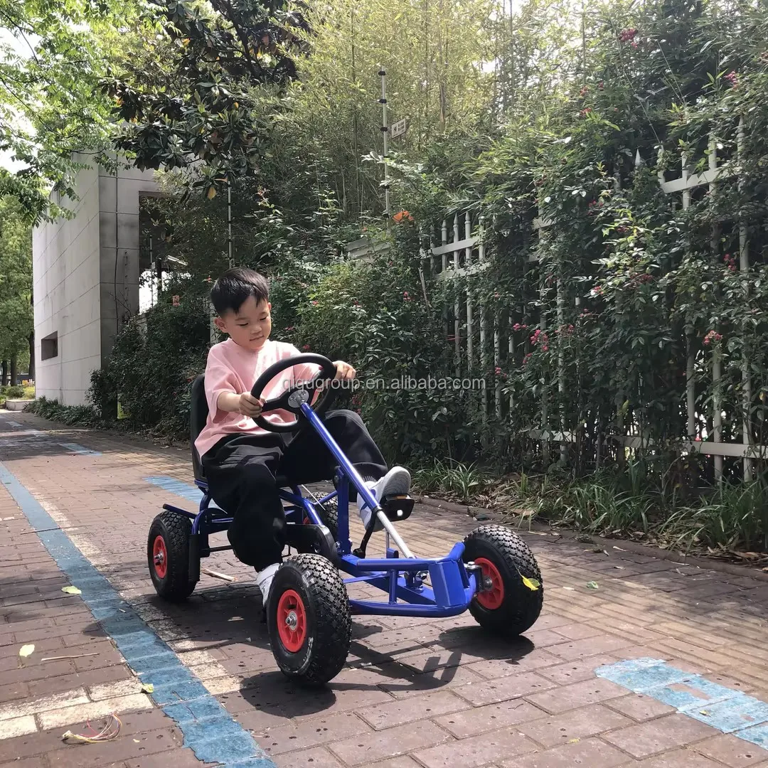 Professional supplier with hand brake four wheel heavy duty pedal go karts frame parts for 3-12 ages kids