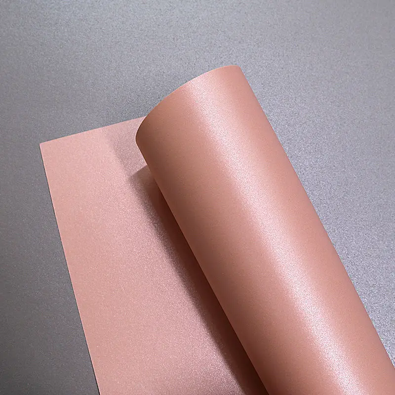 Hongho Custom Metallic Pearl Paper Wrapping Cardboard Sheet A3 A4 double side 120g Pearlescent Coated Shimmer Paper
