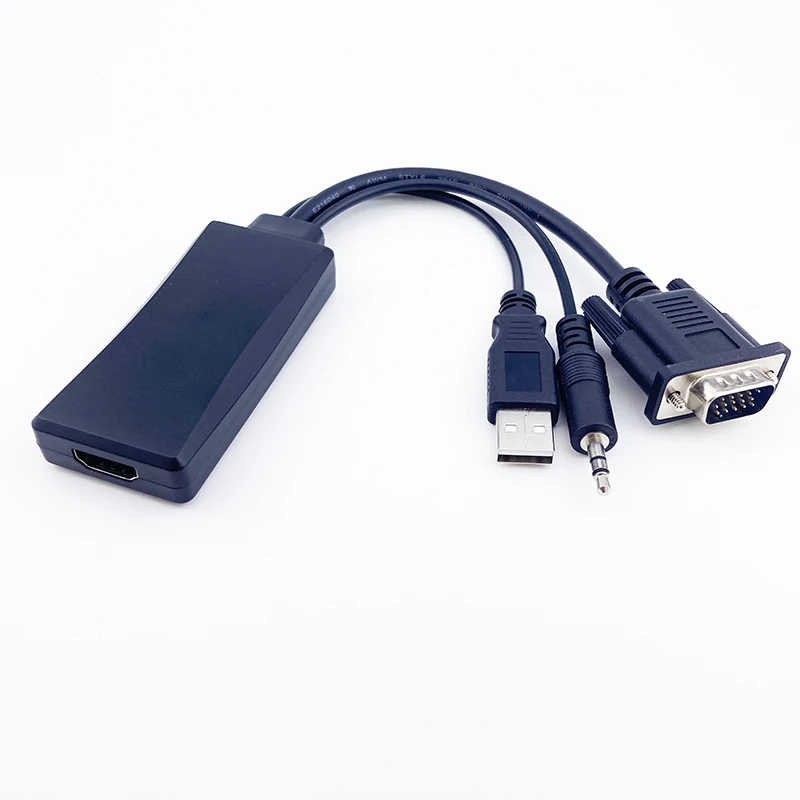 Male to female extender vga ohdmi output cable 1080p vga to hd mi converter
