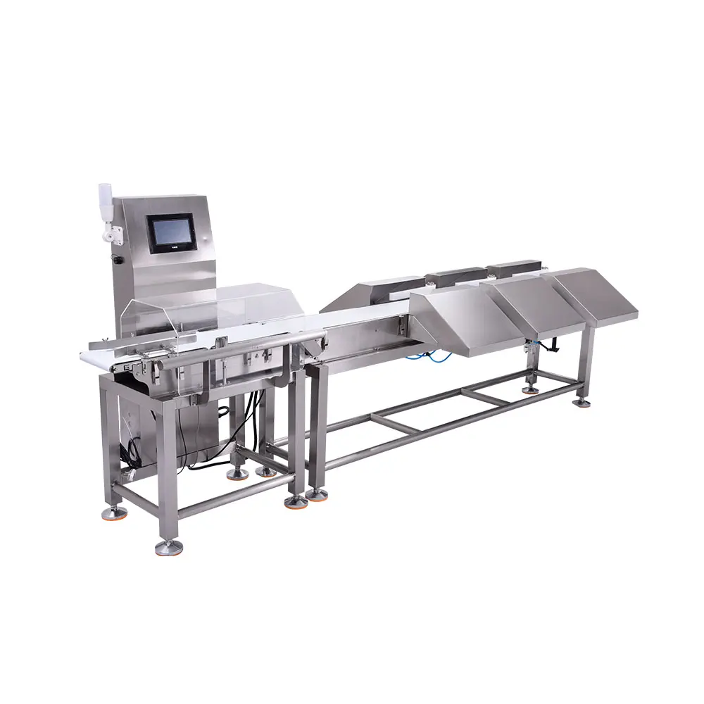 Multi Weight Grading Checkweigher Machine 304 Stainless Steel Sensitive Rejector Online Check Weigher Sorting Machine For Food