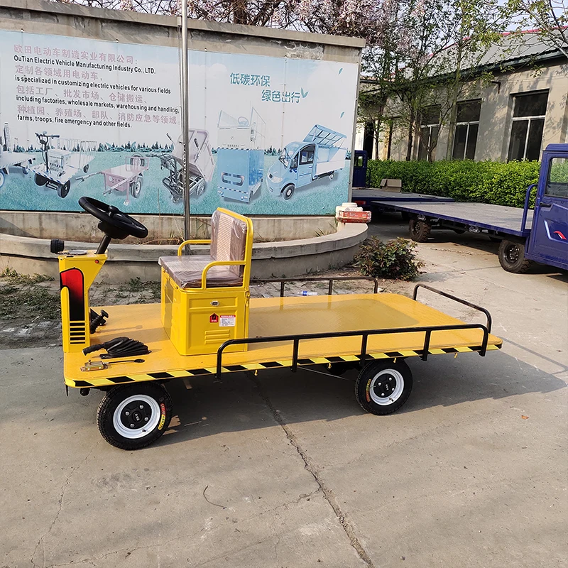 custom  Four-wheeled electric flatbed truck Multi-purpose and diverse electric flatbed for breeding farm