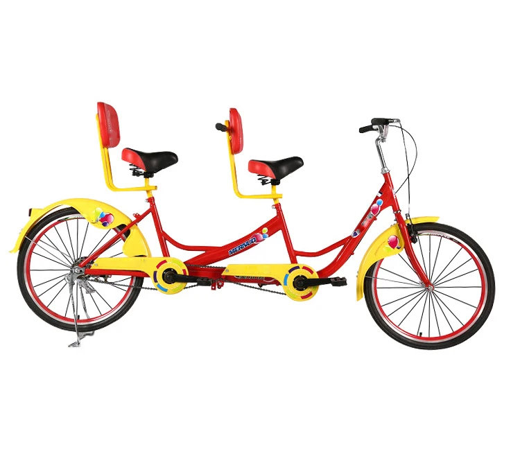 Sightseeing tourist recreational vehicles adult 3 person 24 26 inch beach cruiser tandem bike for sale