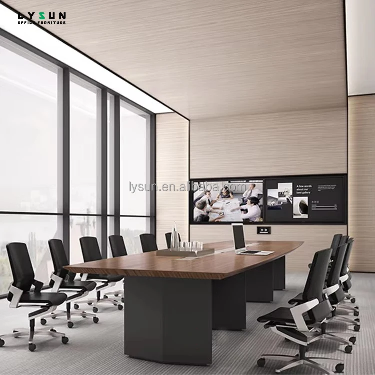 Luxury Furniture Large 18 Person Board Conference Wooden Office Meeting room table For Sale