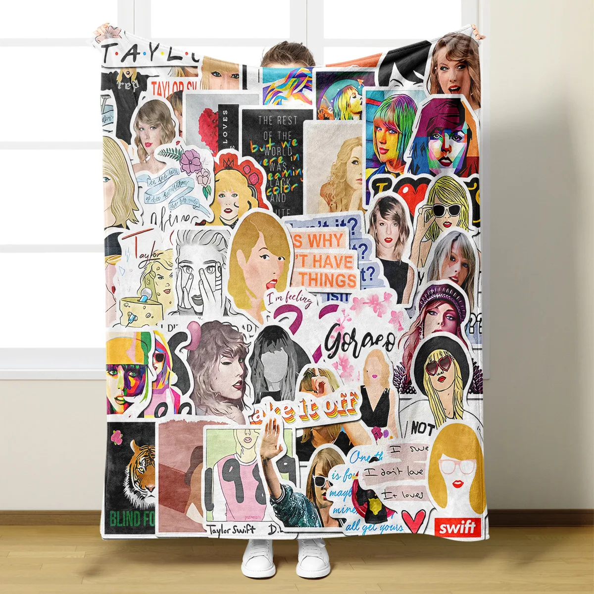 \Singer Taylor The Eras Tour Concert Lover Pattern Blanket Custom Soft Warm Flannel Bed Throw Blankets
