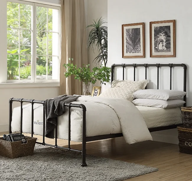 bedroom furniture sale iron bed metal black bed frame