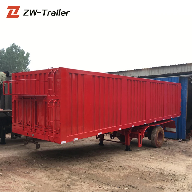 Best Selling 3 Axles 13m 60Ton customized Enclosed Cargo Van Box Truck Trailer