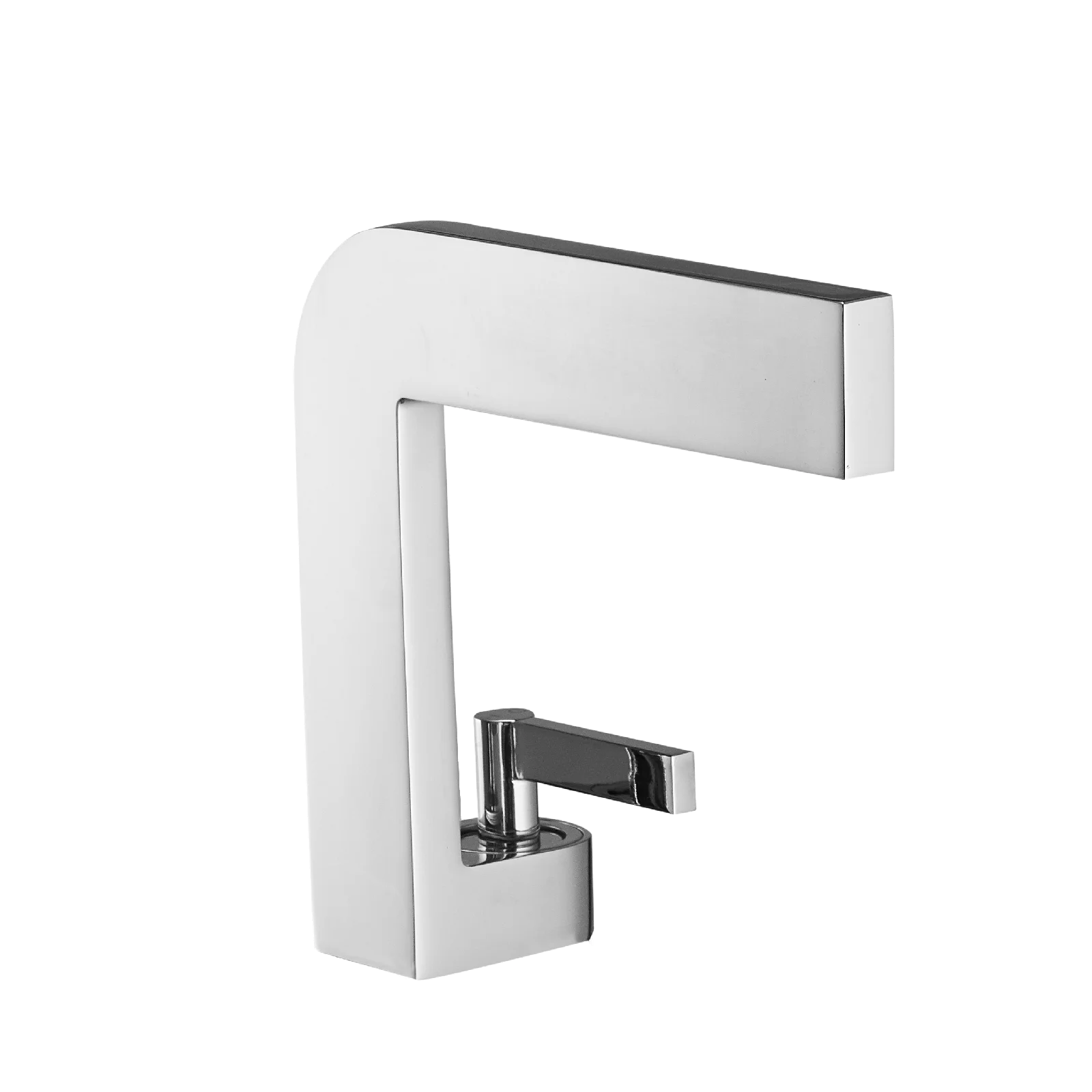 Square Basin Silver Faucet Basin Mixer Faucet Style Bathroom Single Handle Stainless Steel New European Hot Cold Water Mixer FLG