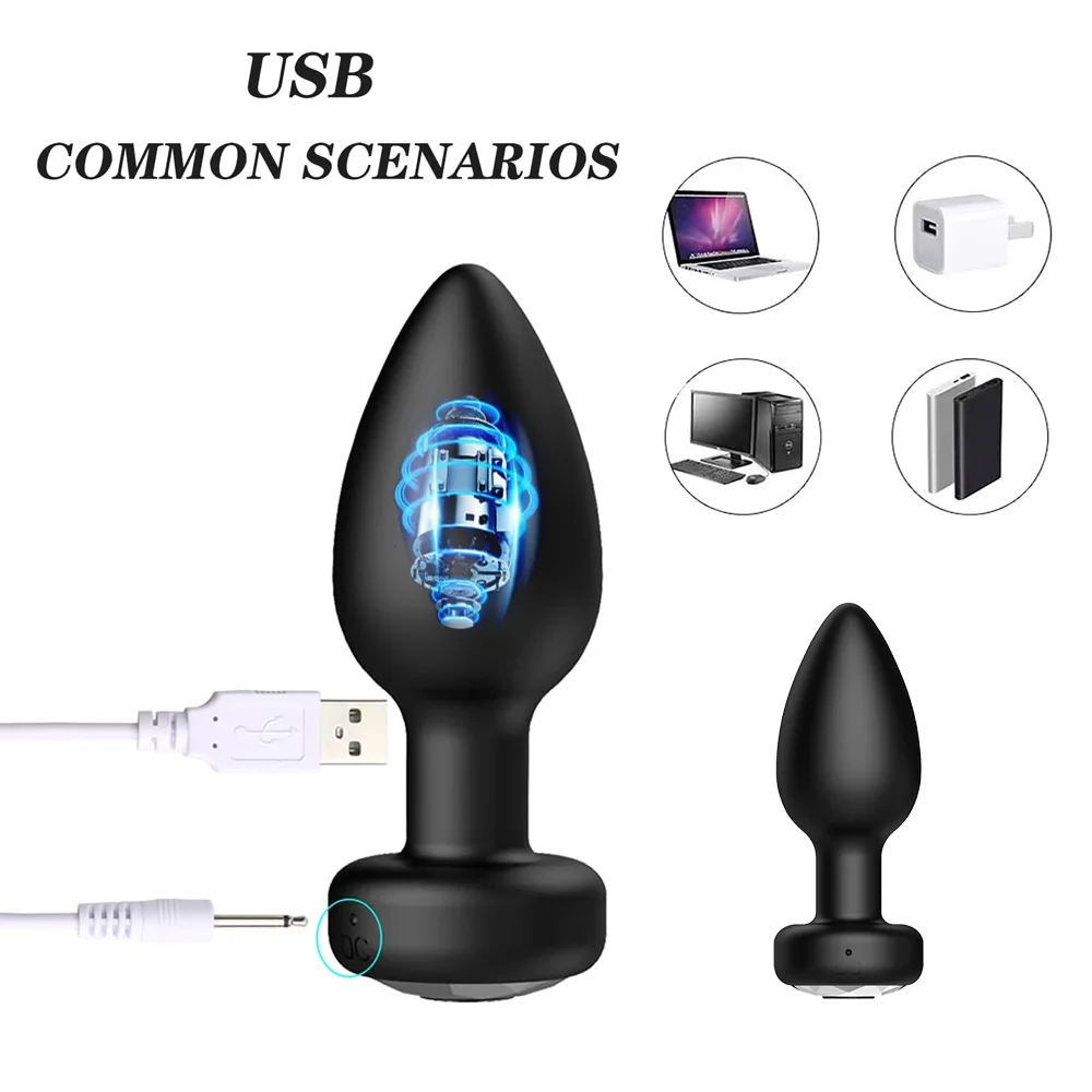 10% Discount Remote Control 10 Frequency Vibration Prostate Massager Silicone Anal Plug Sex Toys Vibrator Butt Plug Training Kit