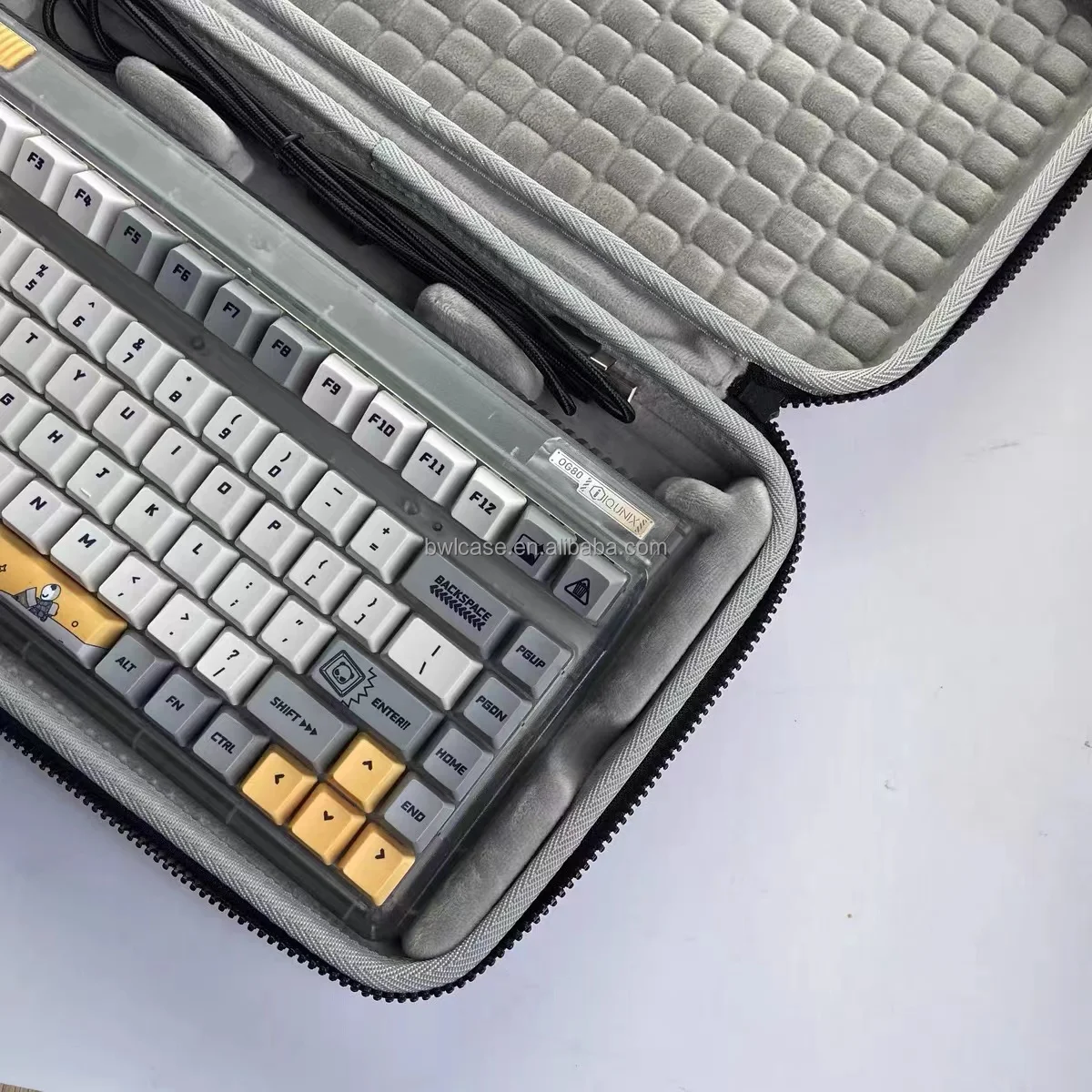 Customized Zippered Portable Keyboard Protective EVA Case for Shock-Absorbent Travel Carrying with Hard Shell