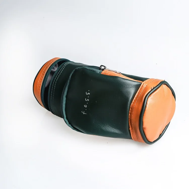 SOUL OF CIGAR leather golf travel cigar case holder with Bag Clip for cigar