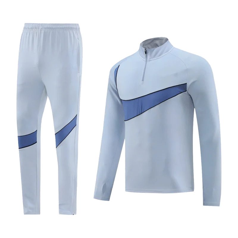 24 Soccer Training Tracksuits Men Soccer Wear Football Uniform Sets Custom LOGO Soccer Jersey Club Sportswear Grey Suit