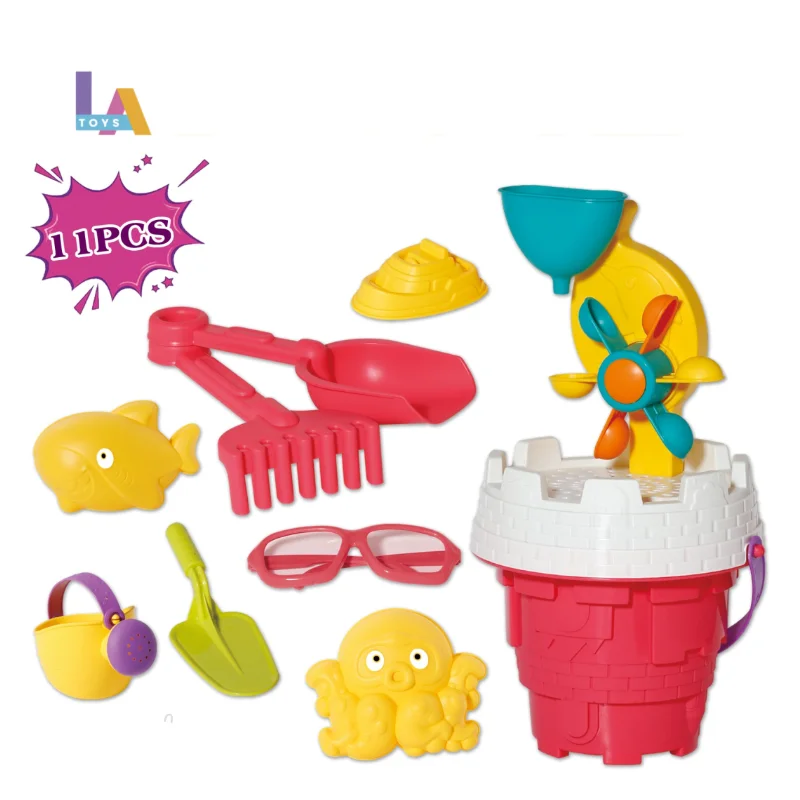 Longthuy Made in Vietnam Bucket Sand Dredging Sand Play Sand Tools Toy Dig Snow Mini Cart Plastic Shovel Beach Toys Set for Kids